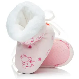 rozowe-buciki-niemowlece-ocieplane-polarkiem-od-wewnatrz-niechodki-r-6-12-m