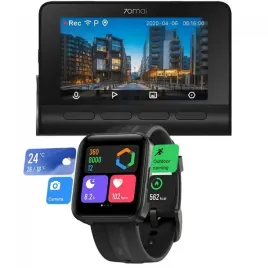 wideorejestrator-70mai-dash-cam-a800s-4k-smartwatch-maimo-watch-flow-black