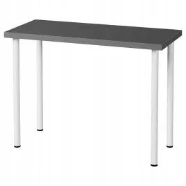 ikea-linnmon-adils-stol-biurko-ciemnoszary-bialy-100x45-cm