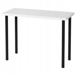 ikea-linnmon-adils-stol-biurko-bialy-czarny-100x45-cm