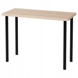 ikea-linnmon-adils-stol-imitacja-debu-bejcowanego-na-bialo-czarny-100x45cm