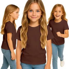 koszulka-dziecieca-t-shirt-dla-chlopca-dziewczynki-czekoladowa-134-140