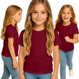 koszulka-dziecieca-t-shirt-dla-chlopca-dziewczynki-burgundowa-158-164