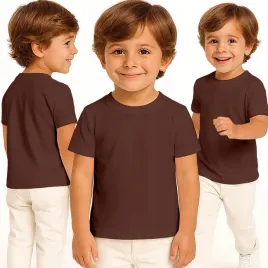 koszulka-dziecieca-t-shirt-dla-dziecka-bawelniana-czekoladowa-122-128