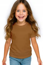 koszulka-dziecieca-t-shirt-dla-chlopca-dziewczynki-brazowa-110-116