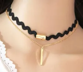 czarny-choker-naszyjnik-chocker-zloty-tasiemka-z-przywieszka