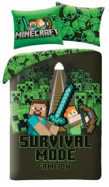 posciel-dziecieca-minecraft-140x200-steve-creeper-halantex-100percent-mikrofibra