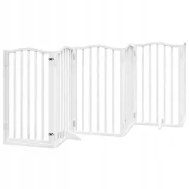 skladana-bramka-dla-psa-z-drzwiami-6-paneli-biala-300-cm
