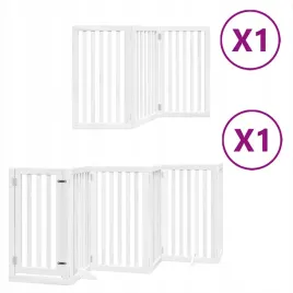 skladana-bramka-dla-psa-z-drzwiami-9-paneli-biala-450-cm