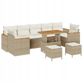 zestaw-sof-na-ogrod-z-poduszka-10-pcs-bezowy-polirattan