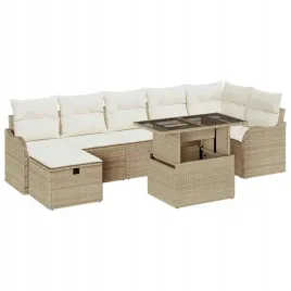 zestaw-sof-na-ogrod-z-poduszka-8-pcs-bezowy-polirattan