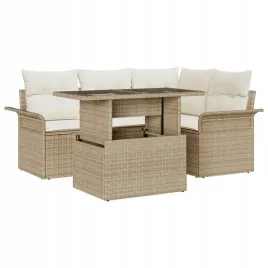 zestaw-sof-na-ogrod-z-poduszka-5-pcs-bezowy-polirattan