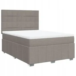 lozko-kontynentalne-z-materacem-taupe-tkanina-160x200-cm
