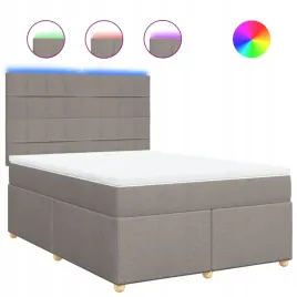 lozko-kontynentalne-z-materacem-taupe-tkanina-160x200-cm