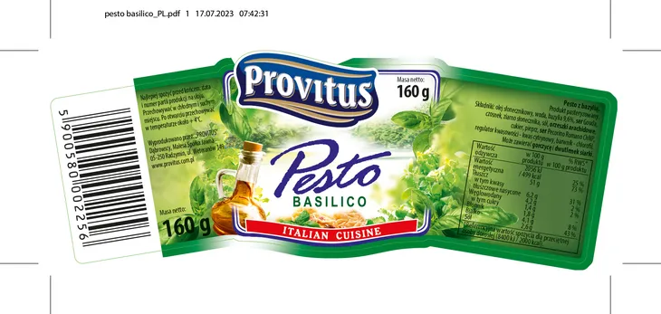 provitus-pesto-160-g-basilico-waga-160-g