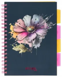 kolozeszyt-pads-b5-100k-kratka-kwiaty-granatowy