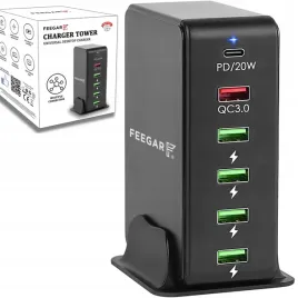 feegar-ladowarka-sieciowa-86w-5x-usb-1-x-typ-c-pd