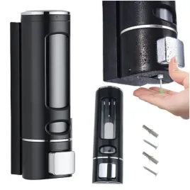 dozownik-scienny-na-mydlo-w-plynie-zel-szampon-czarny-uniwersalny-400-ml