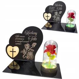 dekoracja-na-grob-grawerowany-znicz-podstawka-na-cmentarz-roza-dla-taty