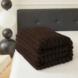 gruby-prazek-koc-3d-160x200-cm-mikrofibra-brazowy-miekki-puszysty-narzuta