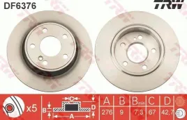 tarcza-ham-db-t-w246-w176-a-b-klasa-11-trw-df6376