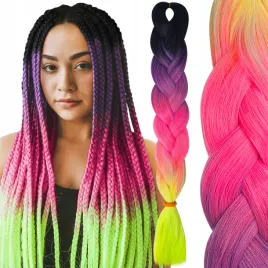 wlosy-syntetyczne-color-braids-ultra-proste-ombre-czarny-neon-60cm-acm69