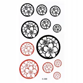 tatuaze-tymczasowe-tattoo-3d-1056-kwiaty-wisni-sakura-czerwone-czarne