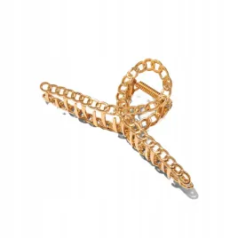 zlota-klamra-spinka-do-wlosow-7-cm-wzor-lancucha-stylowa-ozdoba-akryl