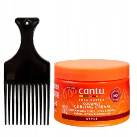 zestaw-grzebien-afro-pick-krem-do-stylizacji-cantu-coconut-curling-cream