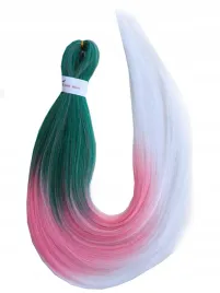 wlosy-syntetyczne-warkoczyki-dredy-low-heat-ombre-zielony-roz-bialy