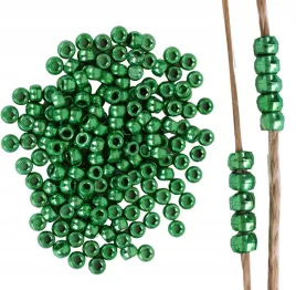 koraliki-kolorowe-na-warkoczyki-zakladane-green