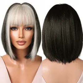 peruka-syntetyczna-prosta-czarna-grzywka-long-bob-jasny-blond-na-froncie