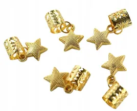 koraliki-zaciskowe-warkoczyki-gold-gwiazdki