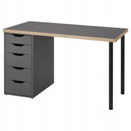 ikea-lagkapten-alex-biurko-szary-imitacja-drewna-czarny-120x60-cm
