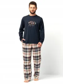 key-pizama-meska-mns-444-dluga-xxl-krata
