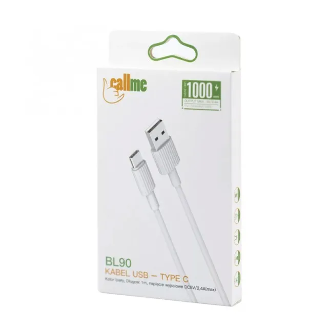 kabel-micro-usb-callme-bl90-bialy-stan-nowy