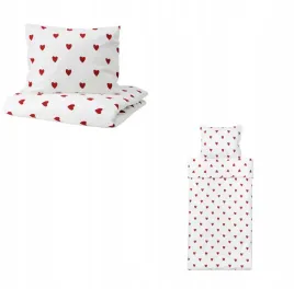 ikea-barndrom-poszwa-na-koldre-i-poszewka-w-czerwone-serduszka-2x-komplet