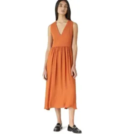 sukienka-damska-trussardi-koktajlowa-midi-pomaranczowa