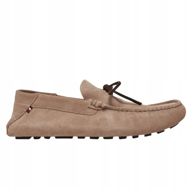 tommy-hilfiger-folded-suede-driver-bezowy-42-stan-nowy