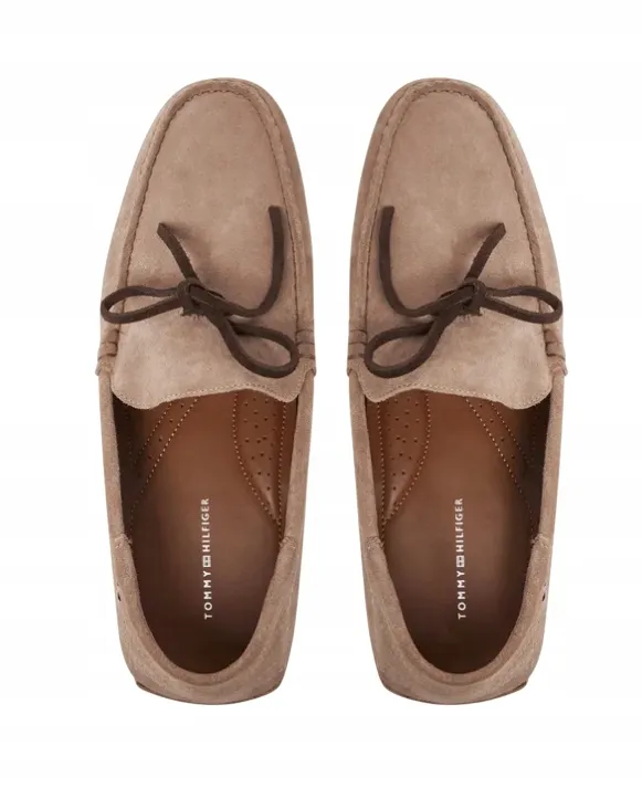 tommy-hilfiger-folded-suede-driver-bezowy-42-stan-nowy