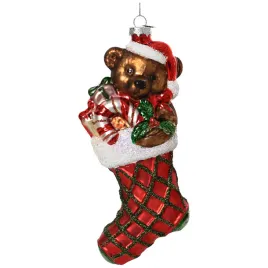 brazowy-szklana-zawieszka-choinkowa-mis-w-skarpecie-bombka-ksztaltka-18-cm