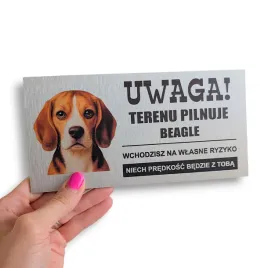 tabliczka-uwaga-pies-terenu-pilnuje-beagle