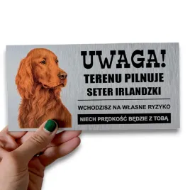 tabliczka-uwaga-pies-terenu-pilnuje-seter-irlandzki-p025