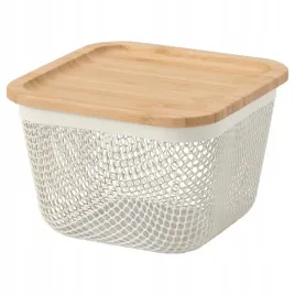 ikea-ikea-365-kosz-na-zywnosc-z-pokrywka-metal-bialy-bambus-15x15x11-cm