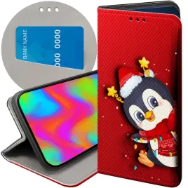etui-z-klapka-do-google-pixel-7-pro-wzory-swieta-christmas-mikolaj-pingwin