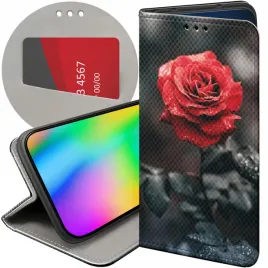 etui-z-klapka-do-google-pixel-7-pro-wzory-roza-z-roza-rose-futeral-case