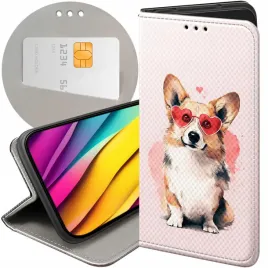 etui-z-klapka-do-google-pixel-7-pro-wzory-corgi-pieski-piesek-lapa-futeral