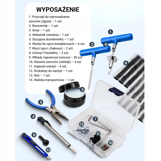 rockforce-zestaw-naprawczy-do-opon-57-elementow-stan-nowy-liczba-elementow-w-zestawie-57