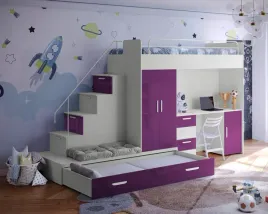 meble-mlodziezowe-3w1-2-lozka-biurko-szafa-raj5-kaszmir-fiolet-polysk