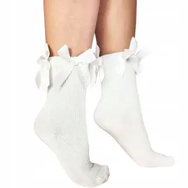 eleganckie-skarpetki-dzieciece-biale-kokardki-chrzest-komunia-9-11lat-32-36